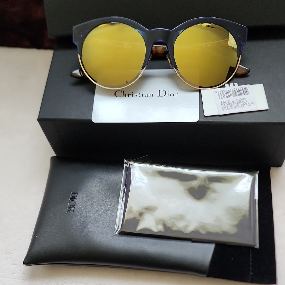 NEW Christian Dior Sideral 1 XW7 Blue Havana Authentic Sunglasses Italy